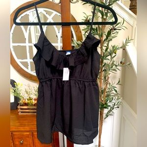 Old Navy xs maternity spaghetti strap ruffle tank NWT